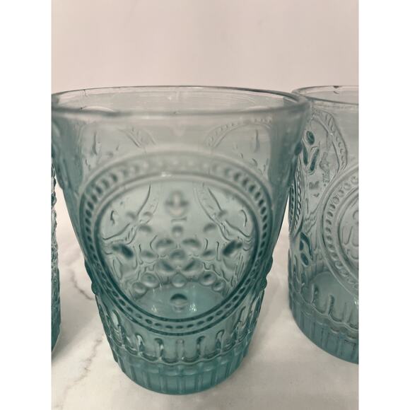 Bormiolo Rocco Romantic Bohemian Green Drinking Glasses 3 Glasses 10 oz ea. - Picture 3 of 7